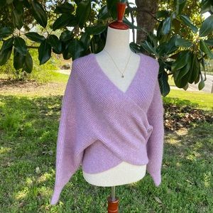 Lavender Crossover Sweater